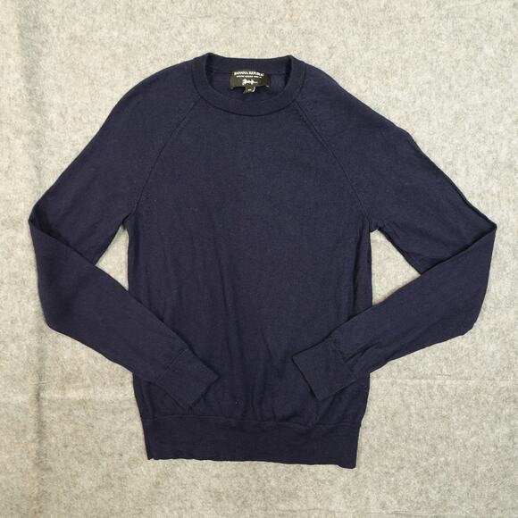 Banana Republic Sweater Womens Small Baruffa Merino Wool Navy Blue Crew Neck - Picture 1 of 8